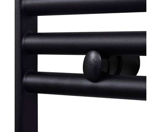 Radiator port-prosop încălzire baie, curbat, 480 x 480 mm, negru, 4 image