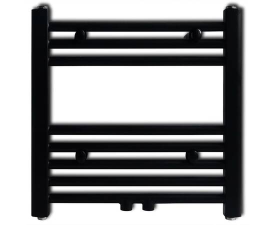 Radiator port-prosop încălzire centrală baie, drept, 480x480 mm, negru, 2 image