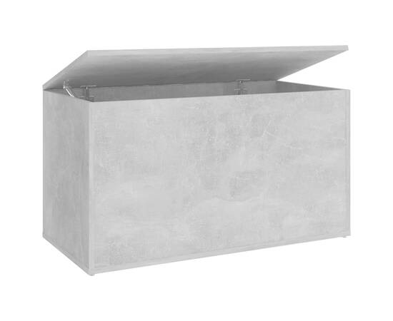 Cufăr de depozitare, gri beton, 84x42x46 cm, lemn compozit, 2 image