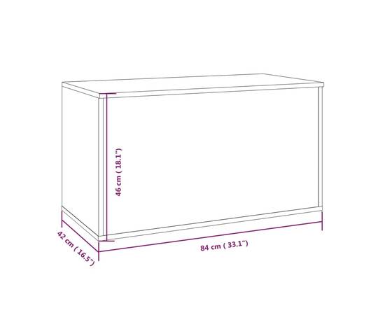 Cufăr de depozitare, gri sonoma, 84x42x46 cm, lemn compozit, 8 image