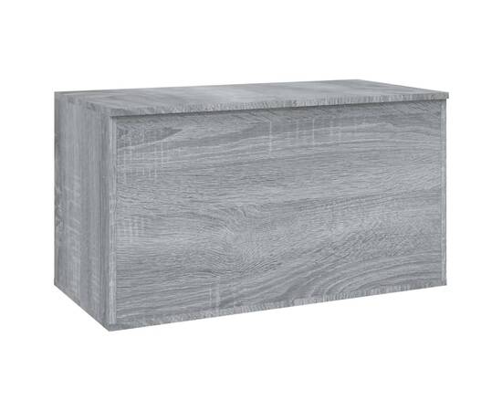 Cufăr de depozitare, gri sonoma, 84x42x46 cm, lemn compozit, 2 image