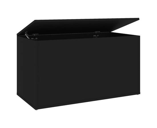 Cufăr de depozitare, negru, 84x42x46 cm, lemn compozit, 2 image