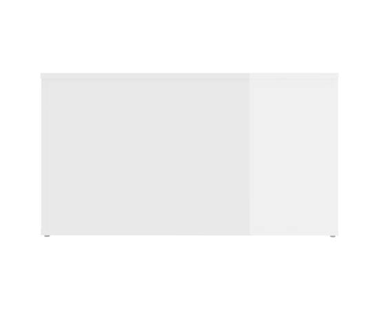 Cufăr depozitare, alb extralucios, 84x42x46 cm, lemn compozit, 6 image