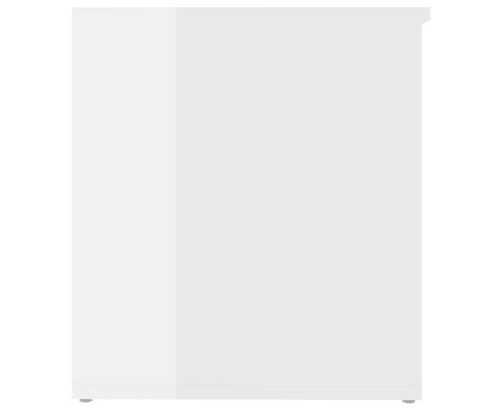 Cufăr depozitare, alb extralucios, 84x42x46 cm, lemn compozit, 7 image