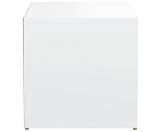 Cutie cu sertar, alb, 40,5x40x40 cm, lemn compozit, 8 image
