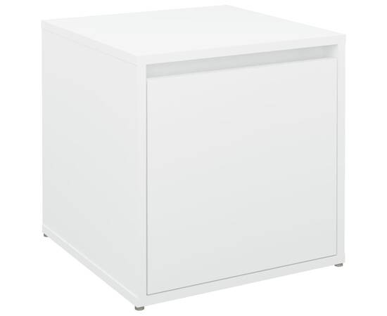 Cutie cu sertar, alb, 40,5x40x40 cm, lemn compozit, 2 image