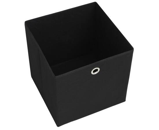 Cutii de depozitare, 10 buc. negru 32x32x32 cm material nețesut, 5 image