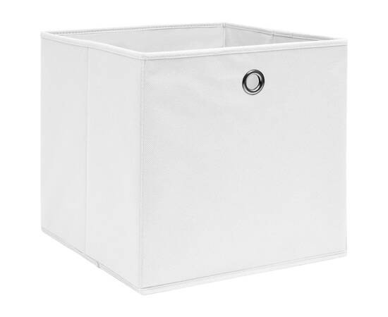 Cutii depozitare, 10 buc., alb, 28x28x28 cm, material nețesut, 2 image