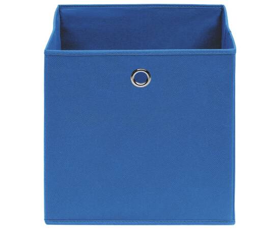 Cutii depozitare, 10 buc., albastru, 32x32x32 cm, textil, 3 image
