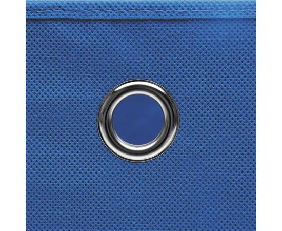 Cutii depozitare, 10 buc., albastru, 32x32x32 cm, textil, 4 image