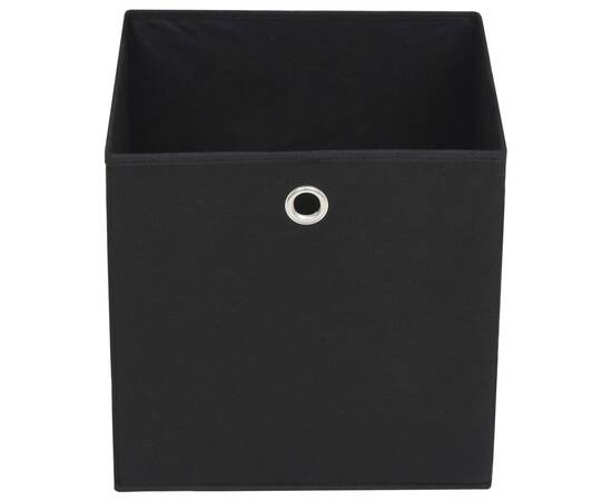 Cutii depozitare, 10 buc., negru, 28x28x28 cm, material nețesut, 4 image