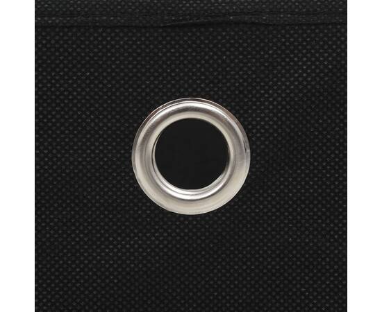 Cutii depozitare, 10 buc., negru, 28x28x28 cm, material nețesut, 6 image