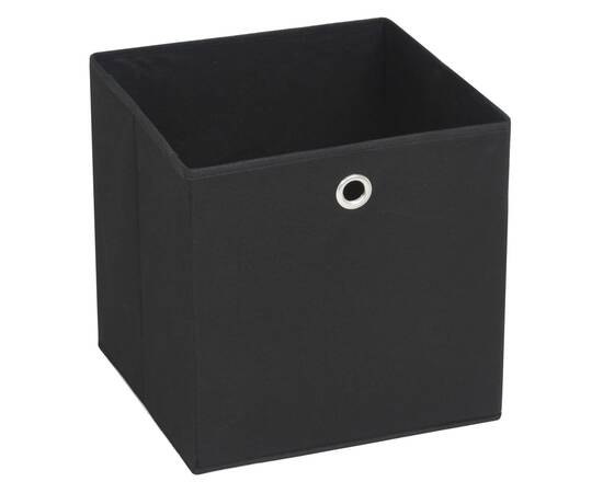 Cutii depozitare, 10 buc., negru, 28x28x28 cm, material nețesut, 3 image