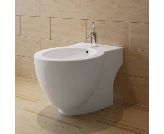 Set de toaletă și bideu, ceramică albă, 2 image