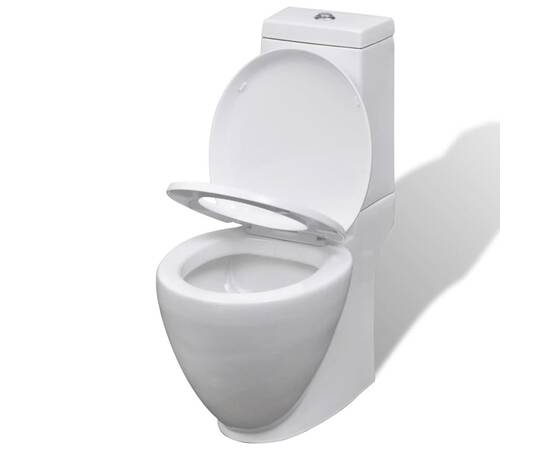 Set de toaletă și bideu, ceramică albă, 6 image