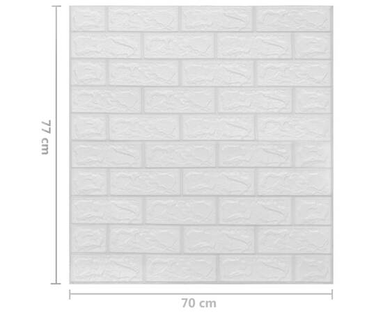 Tapet de perete autocolant 3d, 40 buc., alb, 7 image