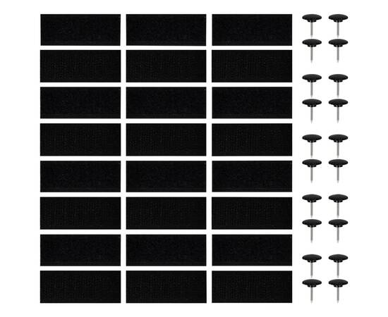 Perdea de ușă anti-insecte cu magnet, 2 buc., negru, 220x130 cm, 4 image