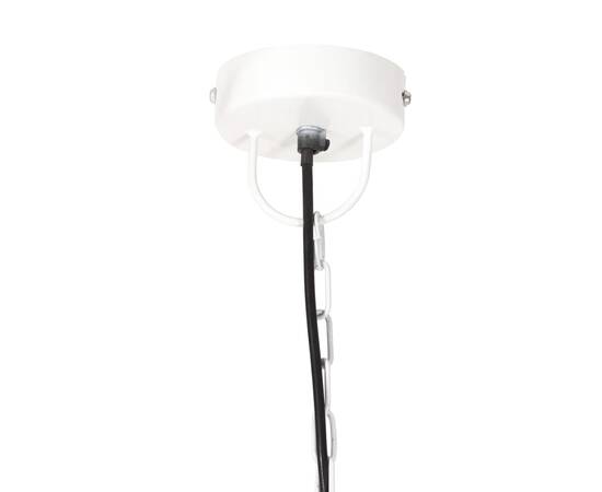 Lampă suspendată industrială, 25 w, alb, 42 cm, e27, rotund, 6 image