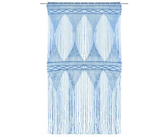 Perdea macrame, albastru, 140 x 240 cm, bumbac, 2 image