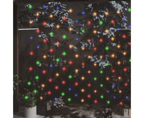 Plasă lumini crăciun colorată 3x3 m 306 led interior/exterior, 4 image