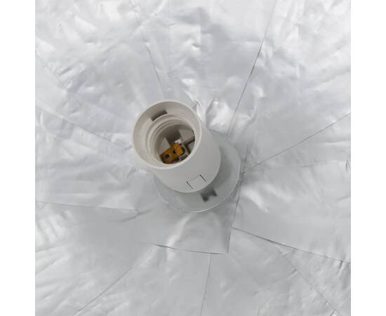 Lampă suspendată, alb și argintiu, Ø50 cm, e27, 8 image