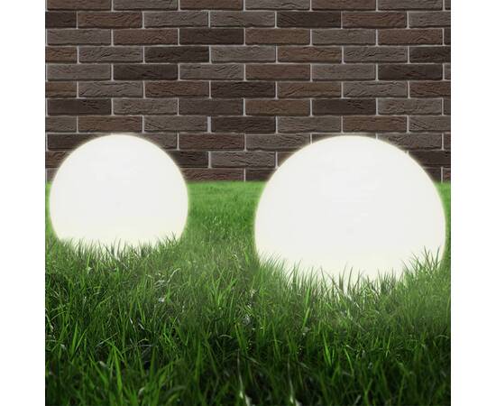 Lămpi glob cu led, 4 buc., 20 cm, pmma, sferic, 2 image