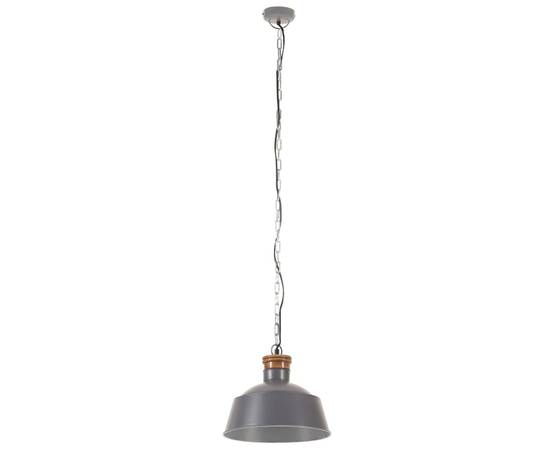 Lampă suspendată industrială, gri, 32 cm, e27, 3 image