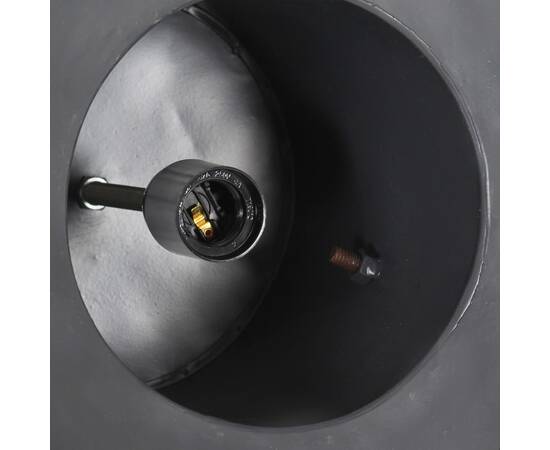 Lampă suspendată industrială 25 w gri, 52 cm, mango e27, rotund, 9 image