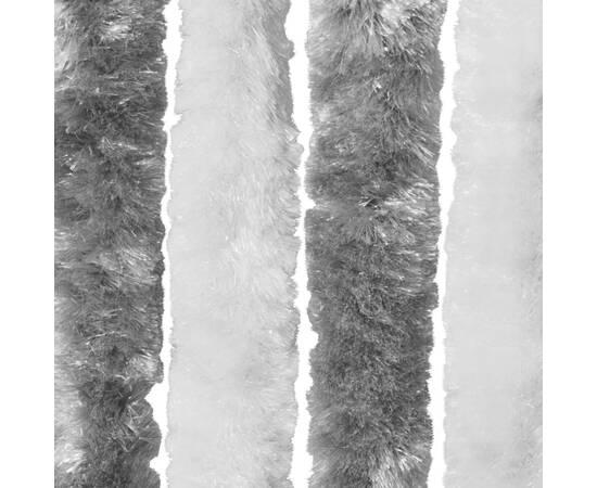Perdea pentru insecte, gri și alb, 120 x 220 cm, chenille, 4 image