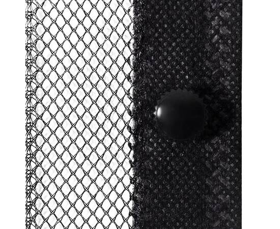 Perdele de ușă anti-insecte cu magnet, 2 buc., negru, 200x80 cm, 7 image