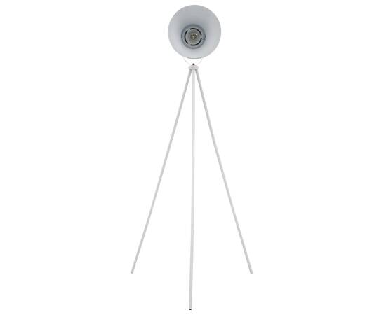 Lampă trepied de podea, alb, metal, e27, 4 image