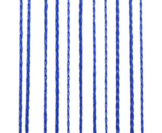 Draperii cu franjuri, 2 buc., 100 x 250 cm, albastru, 3 image