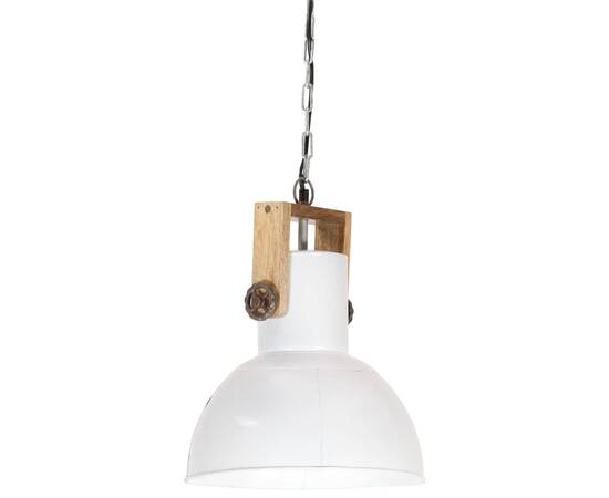 Lampă suspendată industrială 25 w alb, 32 cm, mango e27, rotund, 2 image