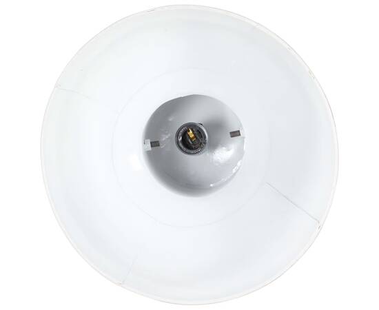 Lampă suspendată industrială 25 w alb, 32 cm, mango e27, rotund, 8 image