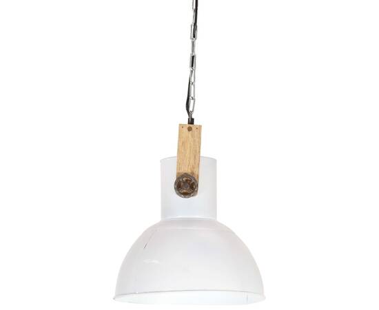 Lampă suspendată industrială 25 w alb, 32 cm, mango e27, rotund, 4 image
