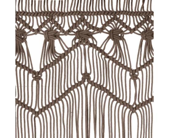 Perdea macrame, gri taupe,140 x 240 cm, bumbac, 4 image