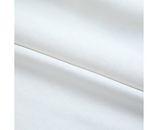 Draperii opace cu cârlige, 2 buc., alb ivoriu, 140 x 225 cm, 3 image