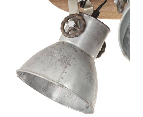 Lampă de tavan industrială, argintiu, 25 w, 42 x 27 cm, e27, 4 image