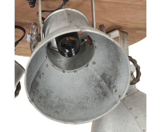 Lampă de tavan industrială, argintiu, 25 w, 42 x 27 cm, e27, 5 image