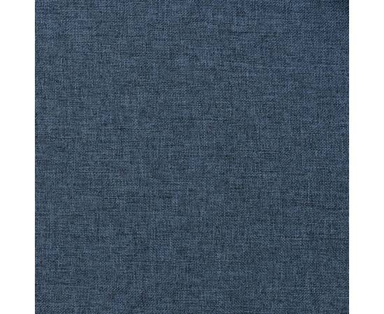Perdele opace aspect pânză cu ocheți 2 buc albastru 140x245 cm, 4 image