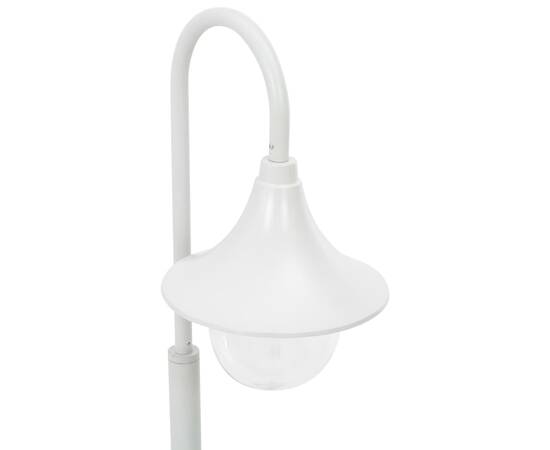 Stâlp de iluminat pentru grădină, alb, 120 cm, aluminiu, e27, 4 image