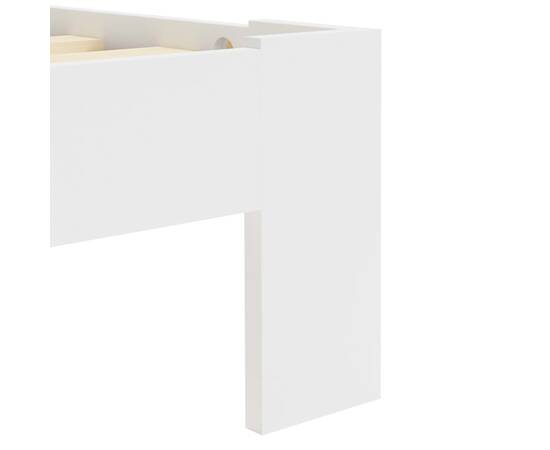 Cadru de pat, alb, 100 x 200 cm, lemn masiv de pin, 5 image