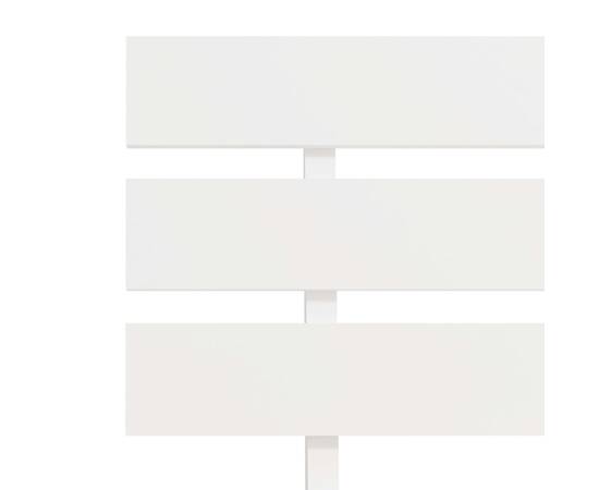 Cadru de pat, alb, 100 x 200 cm, lemn masiv de pin, 6 image
