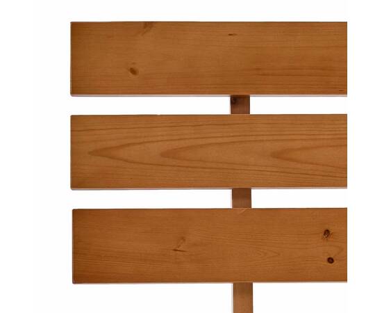 Cadru de pat, maro miere, 120 x 200 cm, lemn masiv de pin, 6 image