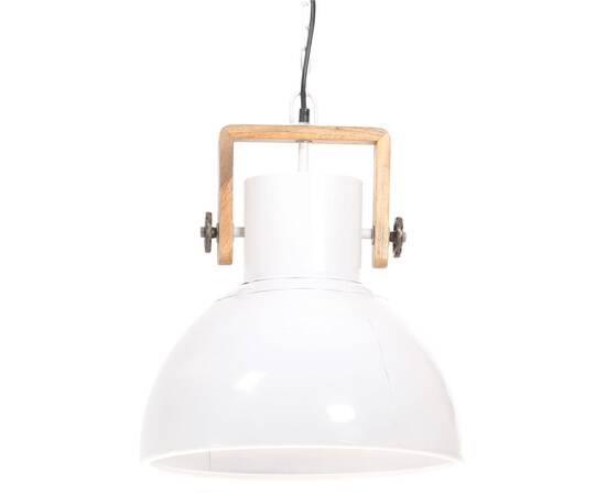 Lampă suspendată industrială, 25 w, alb, 40 cm, e27, rotund, 3 image