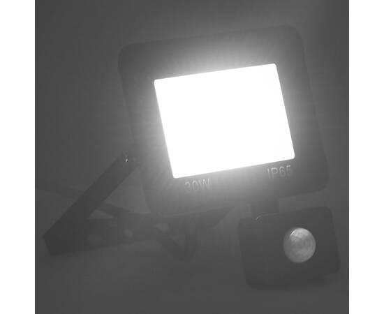 Proiector led cu senzor, 30 w, alb rece, 2 image