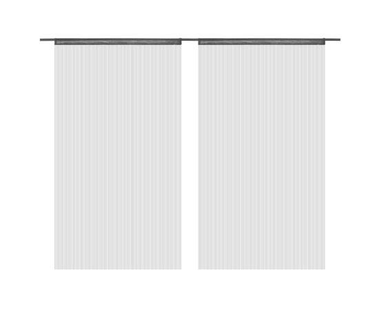 Draperii cu franjuri, 2 buc., 100 x 250 cm, negru, 2 image