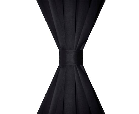 Draperii opace cu rejansă, 2 buc., negru, 135 x 245 cm, 3 image