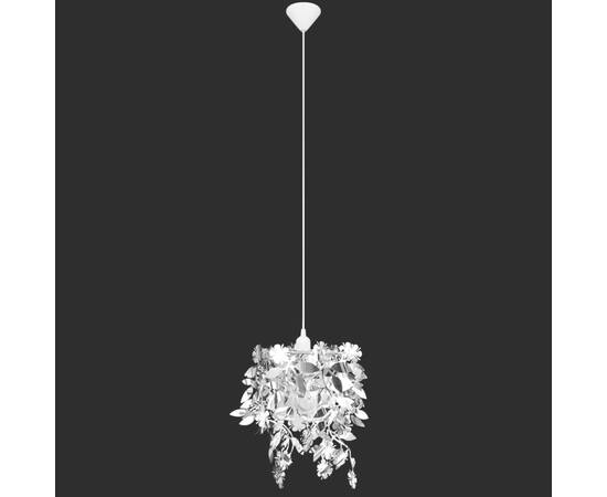 Lampă tip candelabru, cu frunze strălucitoare, 21,5 x 30 cm, argintiu, 8 image