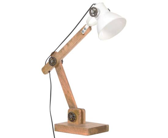 Lampă de birou industrială, alb, 58x18x90 cm, e27, rotund, 2 image